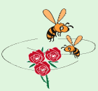 ミツバチのように花のミツをすうハナバチのなかまは、ミツとともに花ふんの配たつをするため、くだものを育てるうえでは、ありがたい虫。とくにウリやバラ科のくだものの中にはハチがいないと実をむすばないというしゅるいも少なくない。